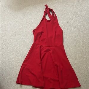 Trixxi Vibrant Red Backless Dress
